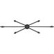 Kennedy 6 Light 36.75 inch Natural Black Linear Pendant Ceiling Light in No Shade
